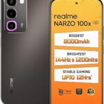 realme NARZO 100x 5G (Midnight Black,6GB+128GB) | Biggest 8000mAh Battery | 45W Fast Charge | 144Hz, 1200nits Bright Display | 7 Years Battery Health | Military-Grade Resistance...